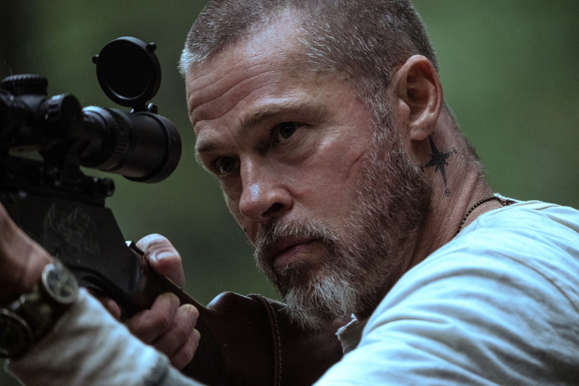Brad Pitt’s Jason Statham-style thriller revealed in first look action photos